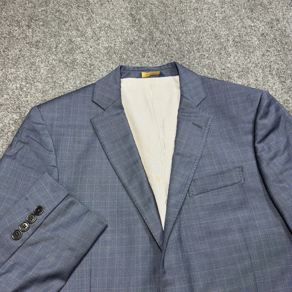 Brooks Brothers Blazer Mens 40S Short Blue Check Patterned Explorer Regent Fit